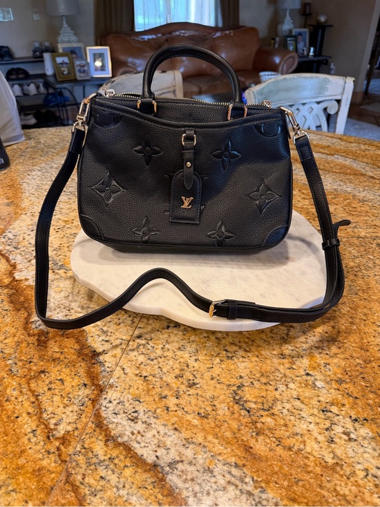 Louis Vuitton Handbags - Louis Vuitton Black Embossed Empreinte Satchel with Gold Hardware